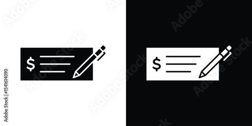 Money check icon Vector scalable graphics