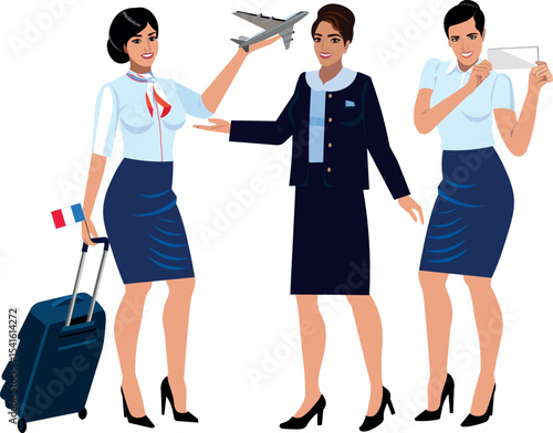 French flight attendants set
