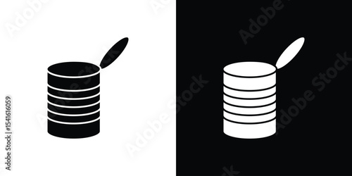 Open tin can icon Vector scalable graphics