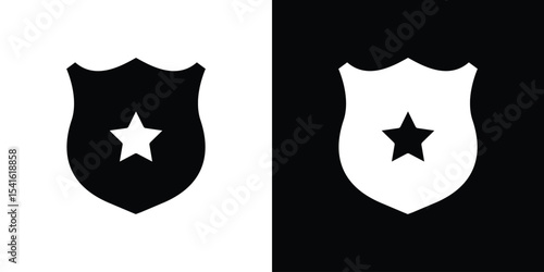 Police badge icon Vector scalable graphics