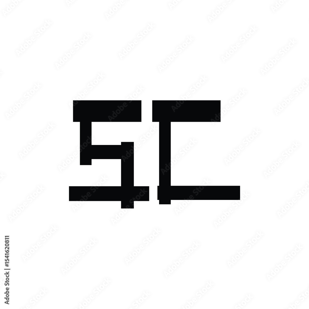 SC monogram logo design letter text name symbol monochrome logotype alphabet character simple logo SC monogram logo design letter text name symbol monochrome logotype alphabet character simple logo