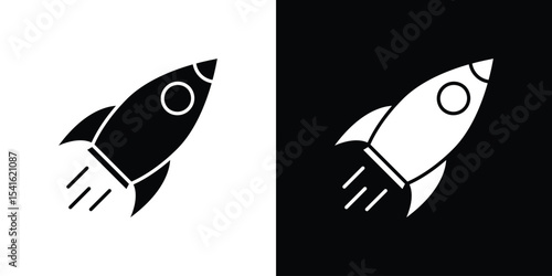 Rocket launch icon Vector scalable graphics