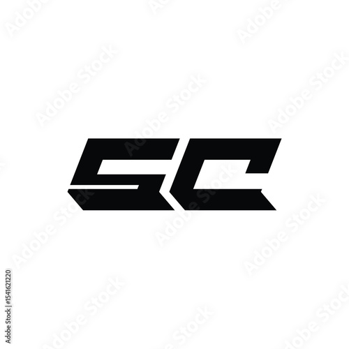 Free Download SC monogram logo design letter text name symbol monochrome logotype alphabet character simple logo - GFXLoad