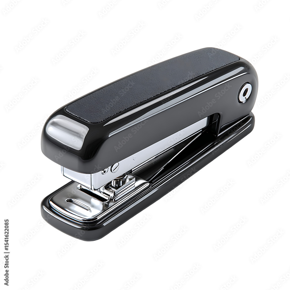 Modern black stapler with dark gray accents. Modern black stapler with dark gray accents.