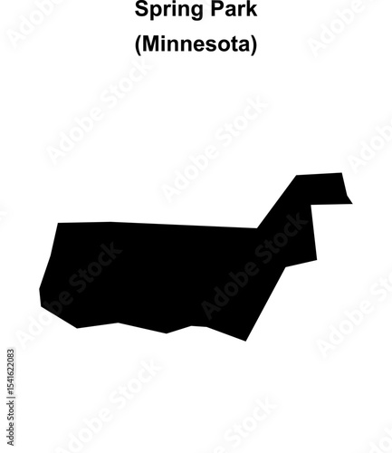 Spring Park (Minnesota) blank outline map