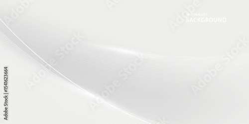 White and grey abstract background. Abstract background of smooth wavy lines, blurred pattern. Light pale vector background. Abstract pale geometric pattern eps 10