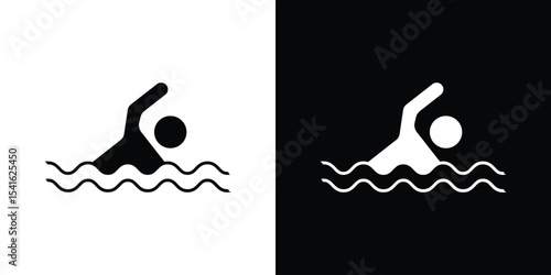 Swimmer icon Vector scalable graphics