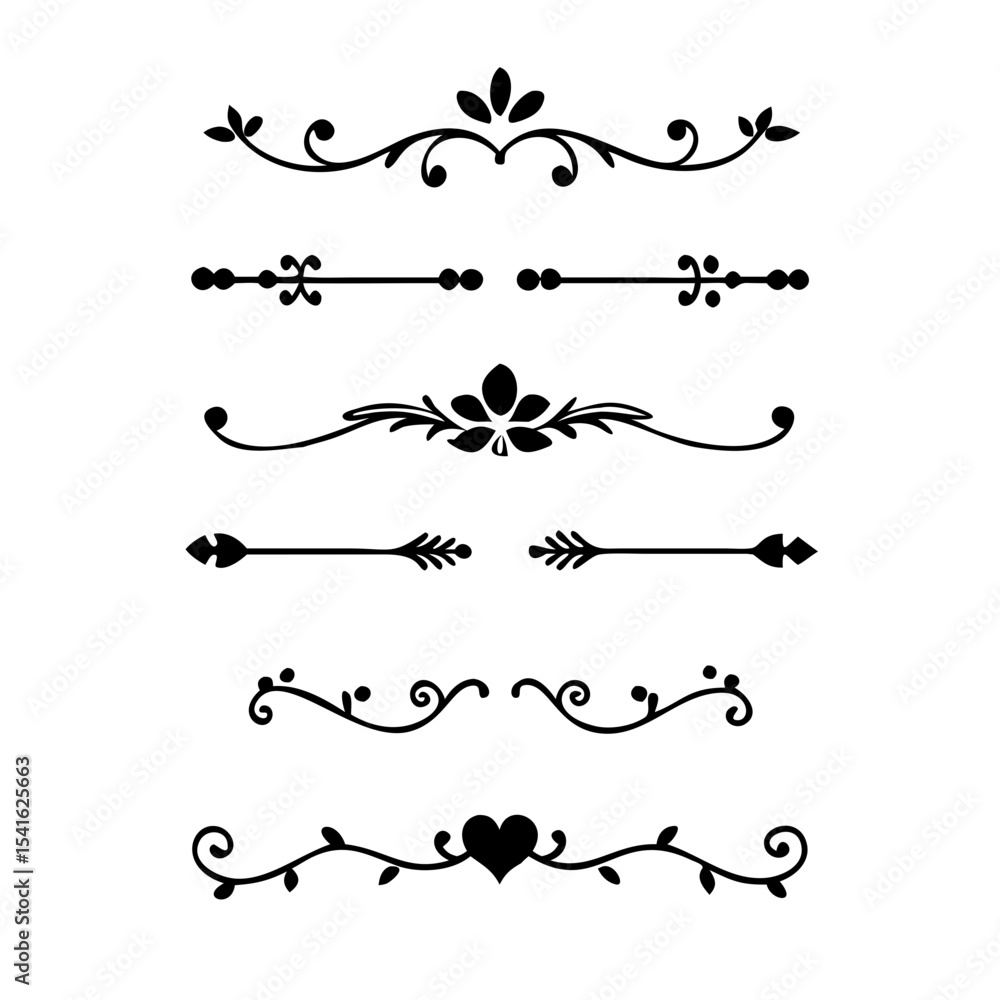 text dividers doodle set. Wedding decorative elements. Divider ornament, borders, floral, vintage line separators. Hand drawn vector illustration isolated on white background. Set page dividers.
text dividers doodle set. Wedding decorative elements. Divider ornament, borders, floral, vintage line separators. Hand drawn vector illustration isolated on white background. Set page dividers.