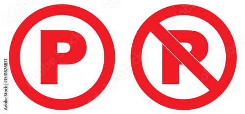 Parking and No parking icon sign in white background . No parking Vector icon set. Parking prohibition. Prohibition road signs set. Vector illustrator, symbol. Free Download Parking and No parking icon sign in white background . No parking Vector icon set. Parking prohibition. Prohibition road signs set. Vector illustrator, symbol. - GFXLoad