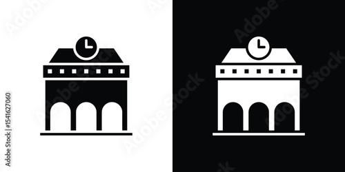 Train station building icon Vector scalable graphics