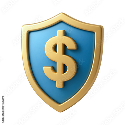Free Download Financial security icon with shield and dollar sign, symbolizing protection and wealth - GFXLoad