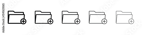 Add folder icon logo in stroke lines collection