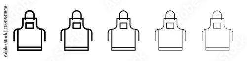 Apron icon logo in stroke lines collection