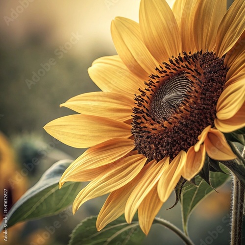 close up of sunflower.