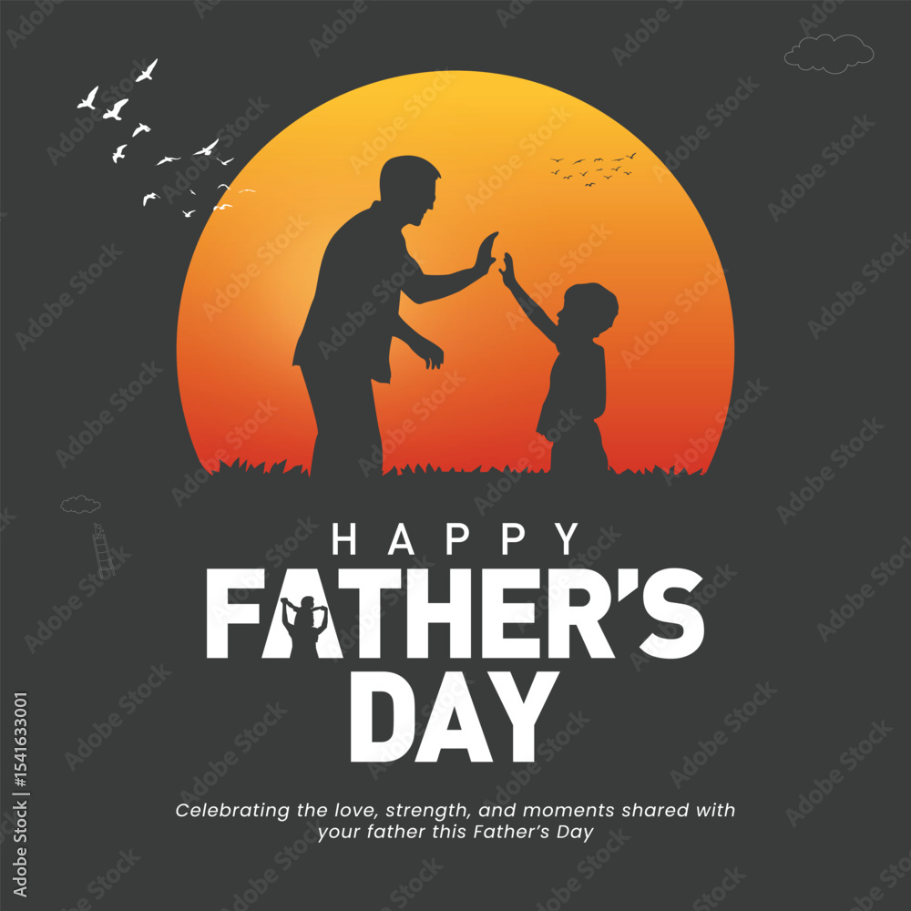 custom made wallpaper toronto digitalEditable Father’s Day Poster – Modern Typography and Illustration in Vector Format