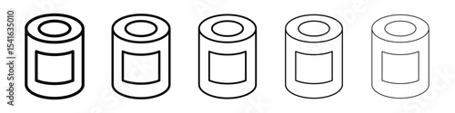 Can food icon logo in stroke lines collection