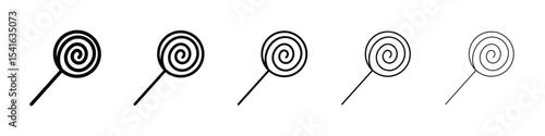 Candy icon logo in stroke lines collection