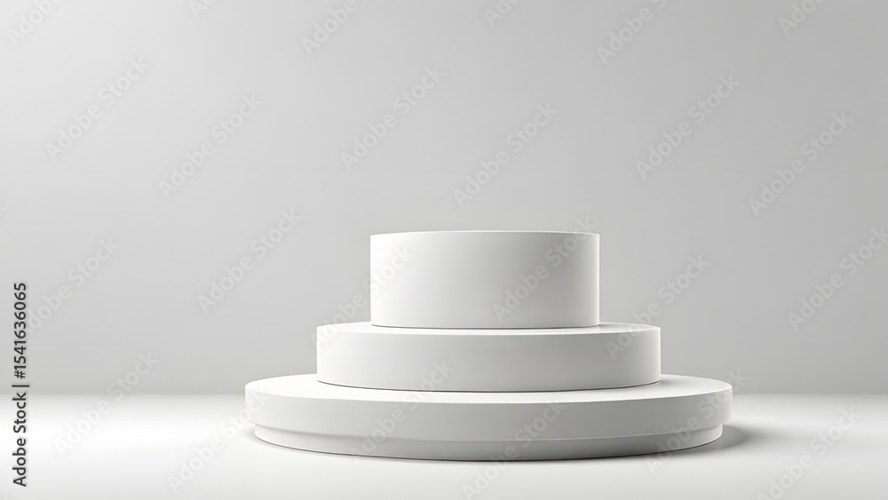 White podium on white White podium on white