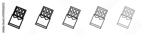 Chocolate icon logo in stroke lines collection
