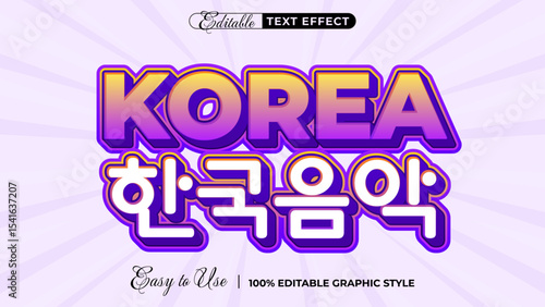 korea - Editable Text Effect, Font Style
