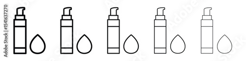 Concealer icon logo in stroke lines collection