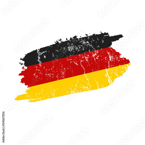 Germany flag with grunge effect – vintage German flag vector illustration