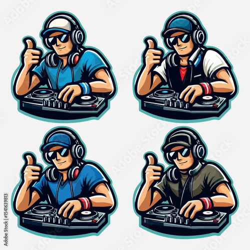 Disc Jockey esport mascot logo design