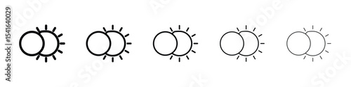 Eclipse icon logo in stroke lines collection