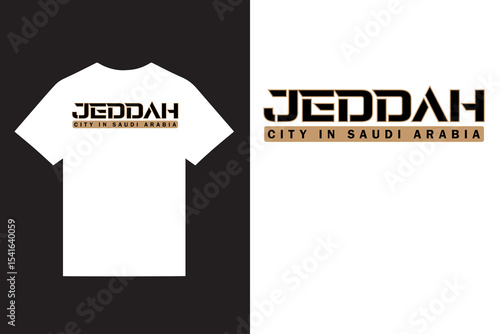 Jeddah typography t shirt design vector, California typography t shirt design vector, New York typography t shirt design vector, minimalist typography t shirt design vector,