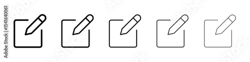 Edit icon logo in stroke lines collection