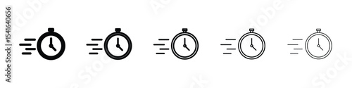 Express icon logo in stroke lines collection