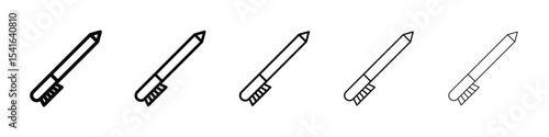 Eyeliner icon logo in stroke lines collection