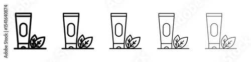 Face wash icon logo in stroke lines collection