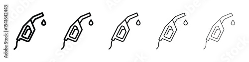 Fuel icon logo in stroke lines collection