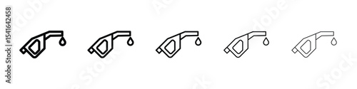 Fuel icon logo in stroke lines collection