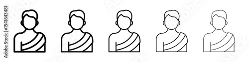 Hajj icon logo in stroke lines collection