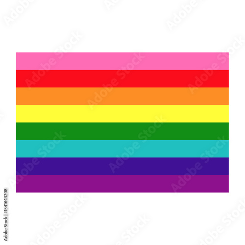Lesbian, gay, bisexual, and transgender flag. Rainbow pride flag of LGBT organization. Vector illustration, Organization Vector Art