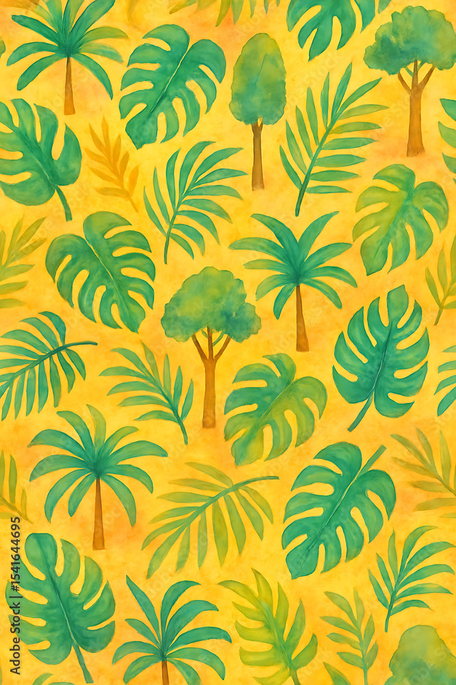 Fototapeta premium seamless background with leaves