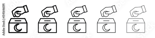 Infaq icon logo in stroke lines collection