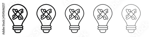 Innovation icon logo in stroke lines collection