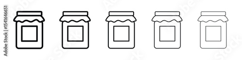 Jam icon logo in stroke lines collection