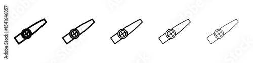 Kazoo icon logo in stroke lines collection