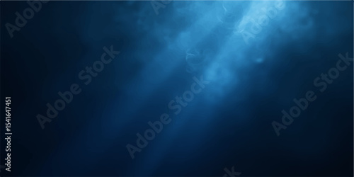 Ray of light pierces the dark, cloudy sky and underwater world, a bright abstract nature texture for your backdrop