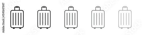 Luggage icon logo in stroke lines collection