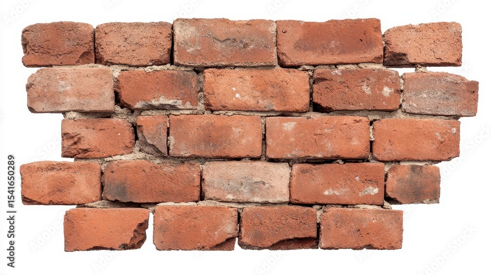 Obraz premium Red Brick Wall Texture, Aged Bricks
