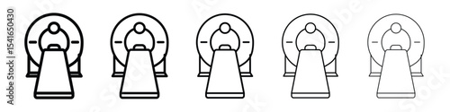 MRI icon logo in stroke lines collection