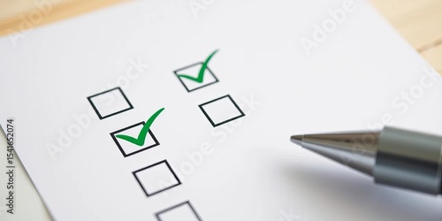 Green checkmarks on an office attendance sheet, attendance sheet,  log