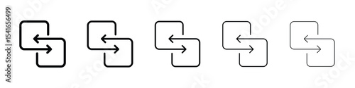 Replace icon logo in stroke lines collection
