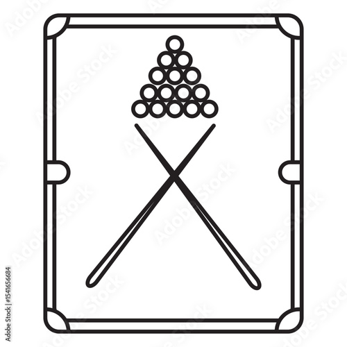 billiard icon vactor illustration logo design.