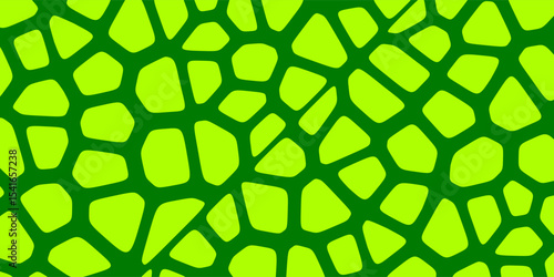 Green cells repeated backdrop. Fresh greenary seamless pattern. Vegetarian template wallpaper. Seeds vector illustration for agro, eco, organic designs and cards. voronoi endless backdrop